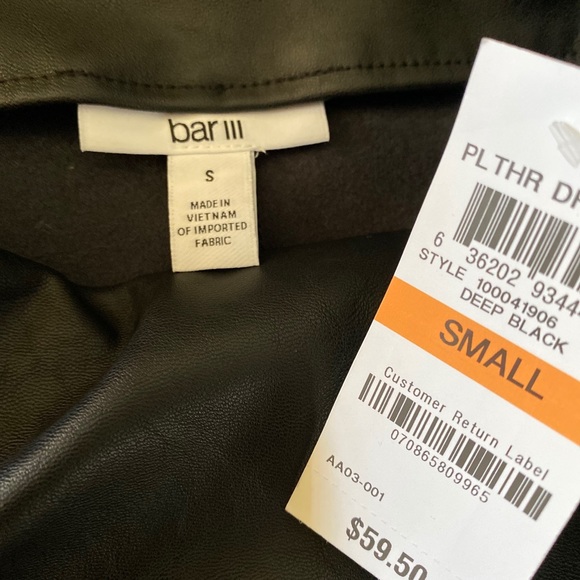 BAR III Vegan Leather Black Mini -Small - Picture 4 of 4